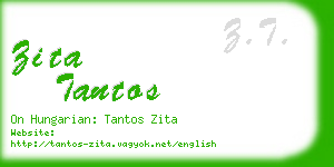 zita tantos business card